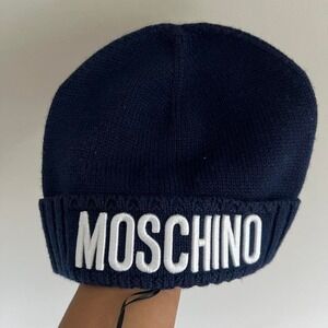 NAVY BLUE MOSCHINO BEANIE